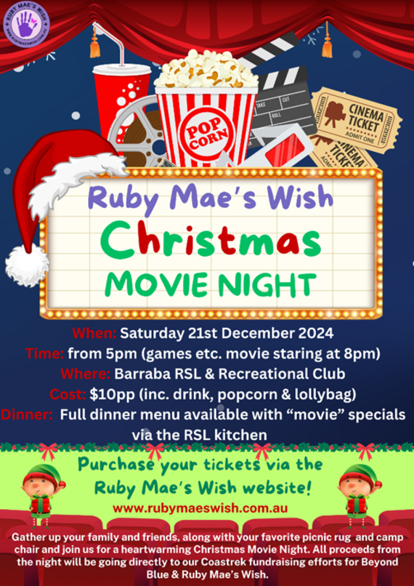 Ruby Barr Have fun at the Ruby Mae Movie Night - Barraba Community News
